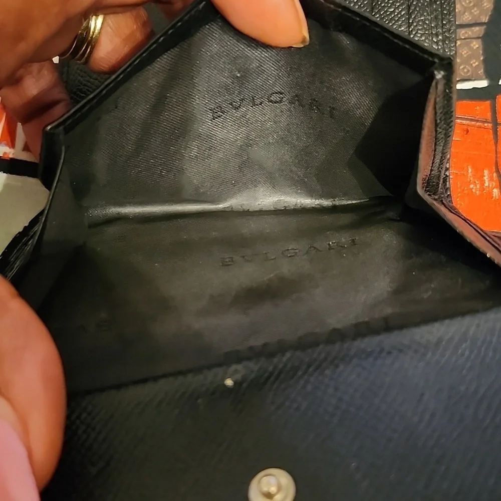 Black Leather Snap Wallet - Classic Women's Accessory